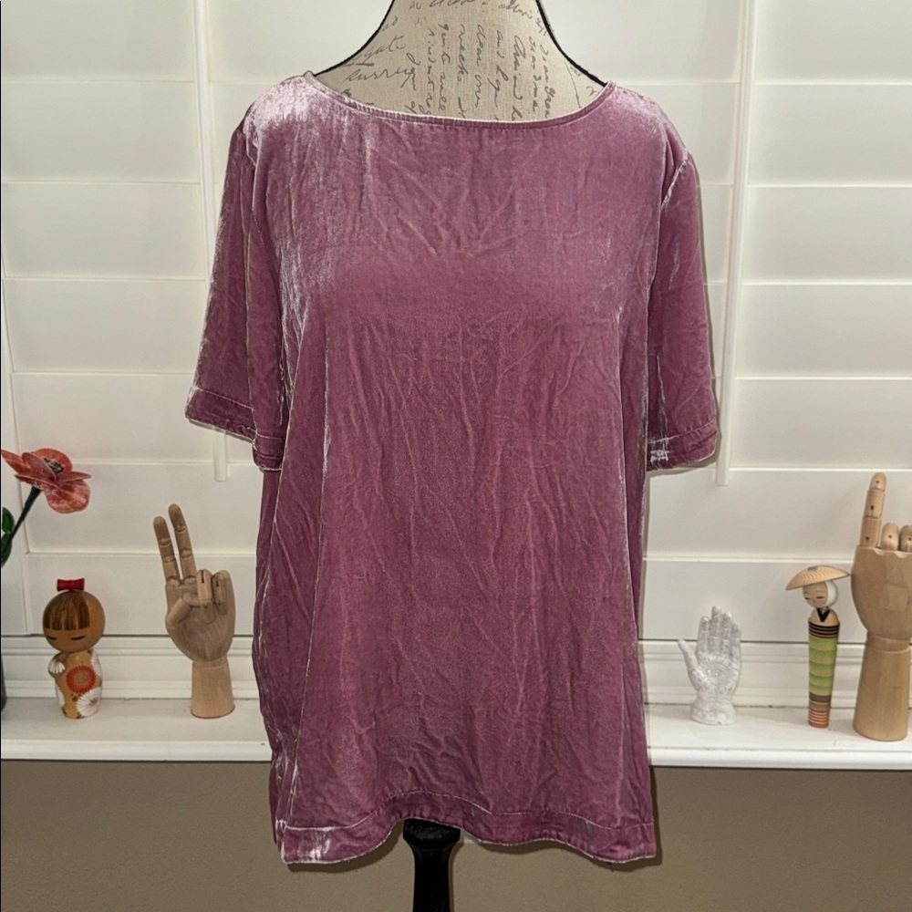 Sundance Velvet Forever Short Sleeve Blouse Orchid